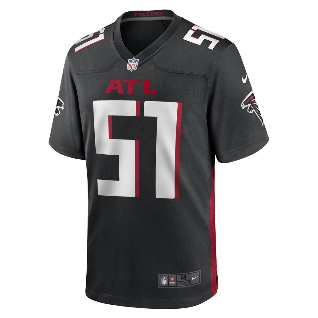 DeAngelo Malone Atlanta Falcons Nike Black Game Player Jersey product image 2, provided for visual reference and product
