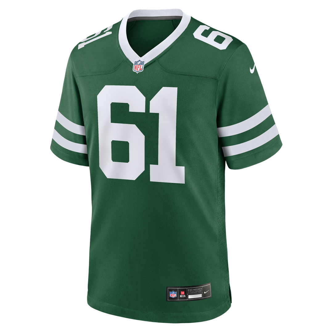 New York Jets Max Mitchell Nike Legacy Green Team Game Jersey product image 2, provided for visual reference and product