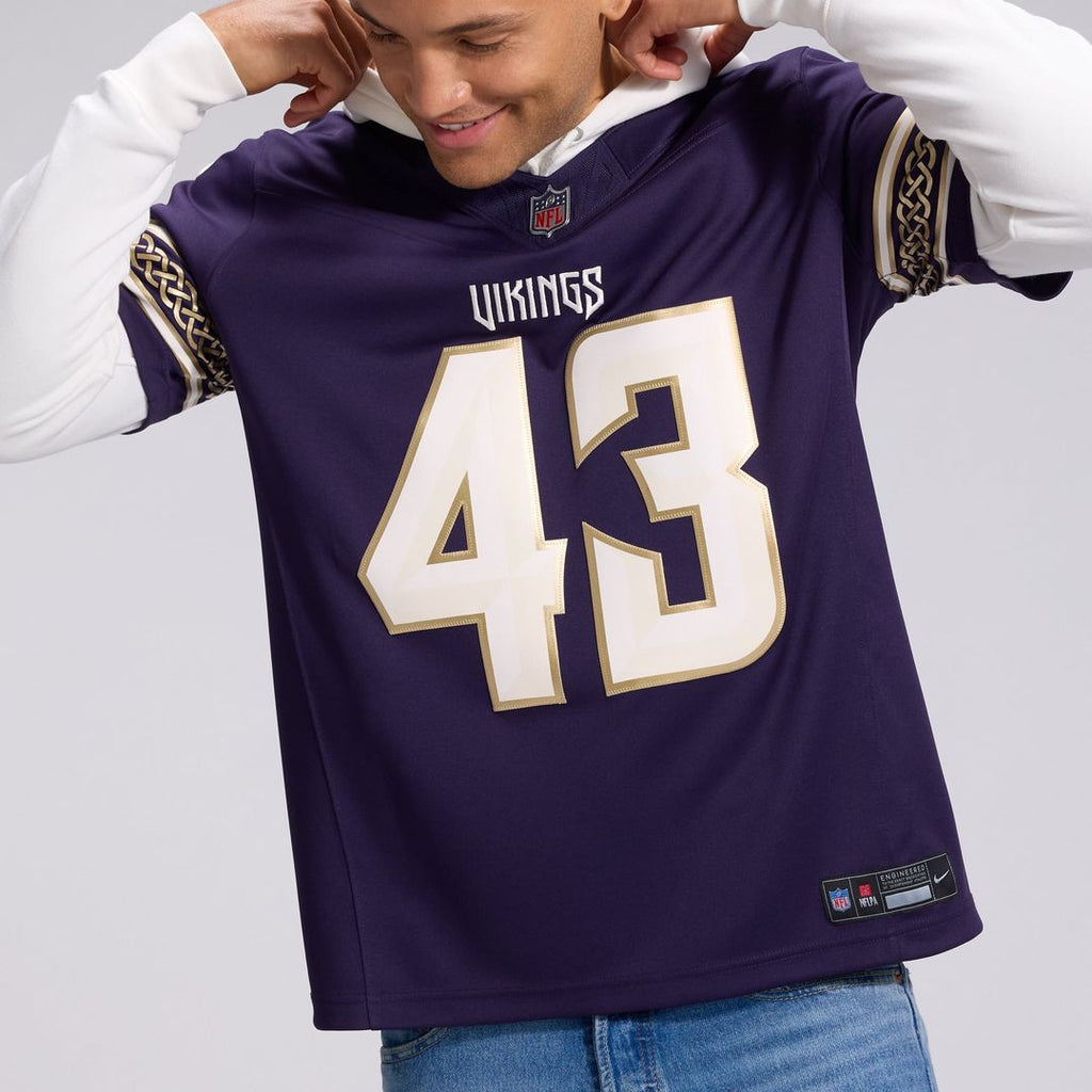 Minnesota Vikings Andrew Van Ginkel Nike Purple 2026 Rivalries Collection Stitched Limited Jersey product image 9, provided