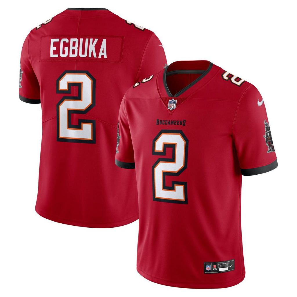 Tampa Bay Buccaneers Emeka Egbuka Nike Red Vapor Untouchable Stitched Limited Jersey product image 1, provided for visual