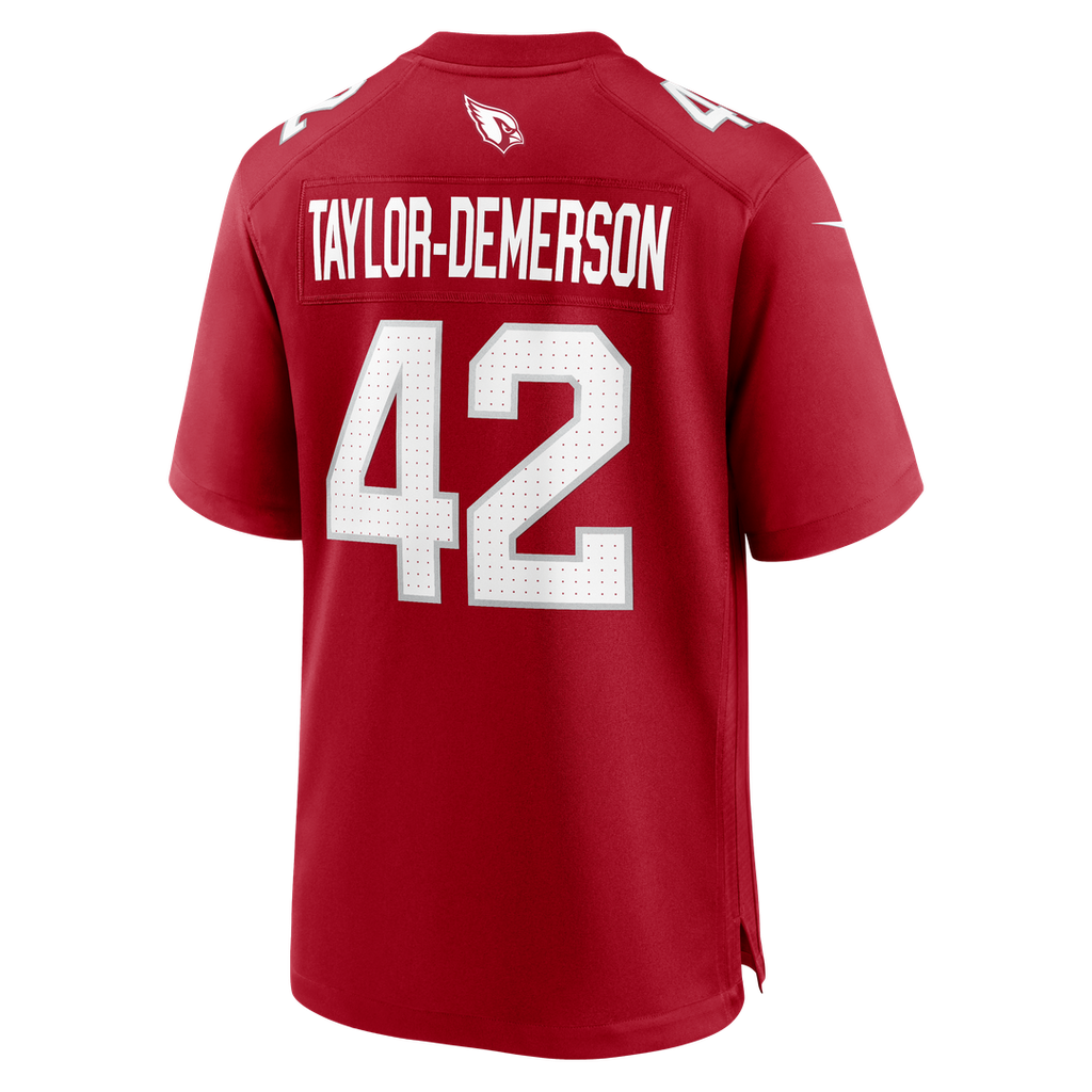 Arizona Cardinals Dadrion Taylor-Demerson Nike Cardinal Team Game Jersey product image 3, provided for visual reference and