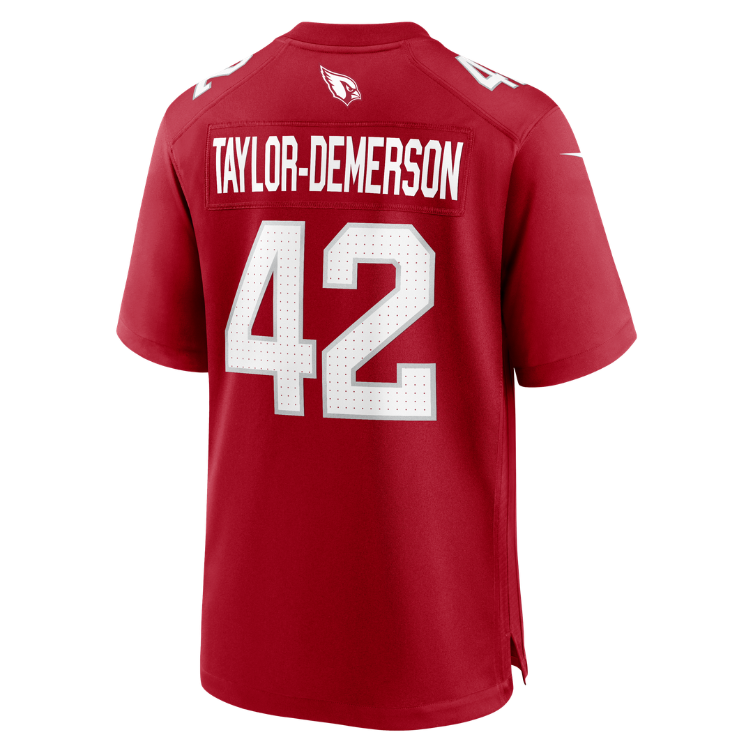 Arizona Cardinals Dadrion Taylor-Demerson Nike Cardinal Team Game Jersey product image 3, provided for visual reference and