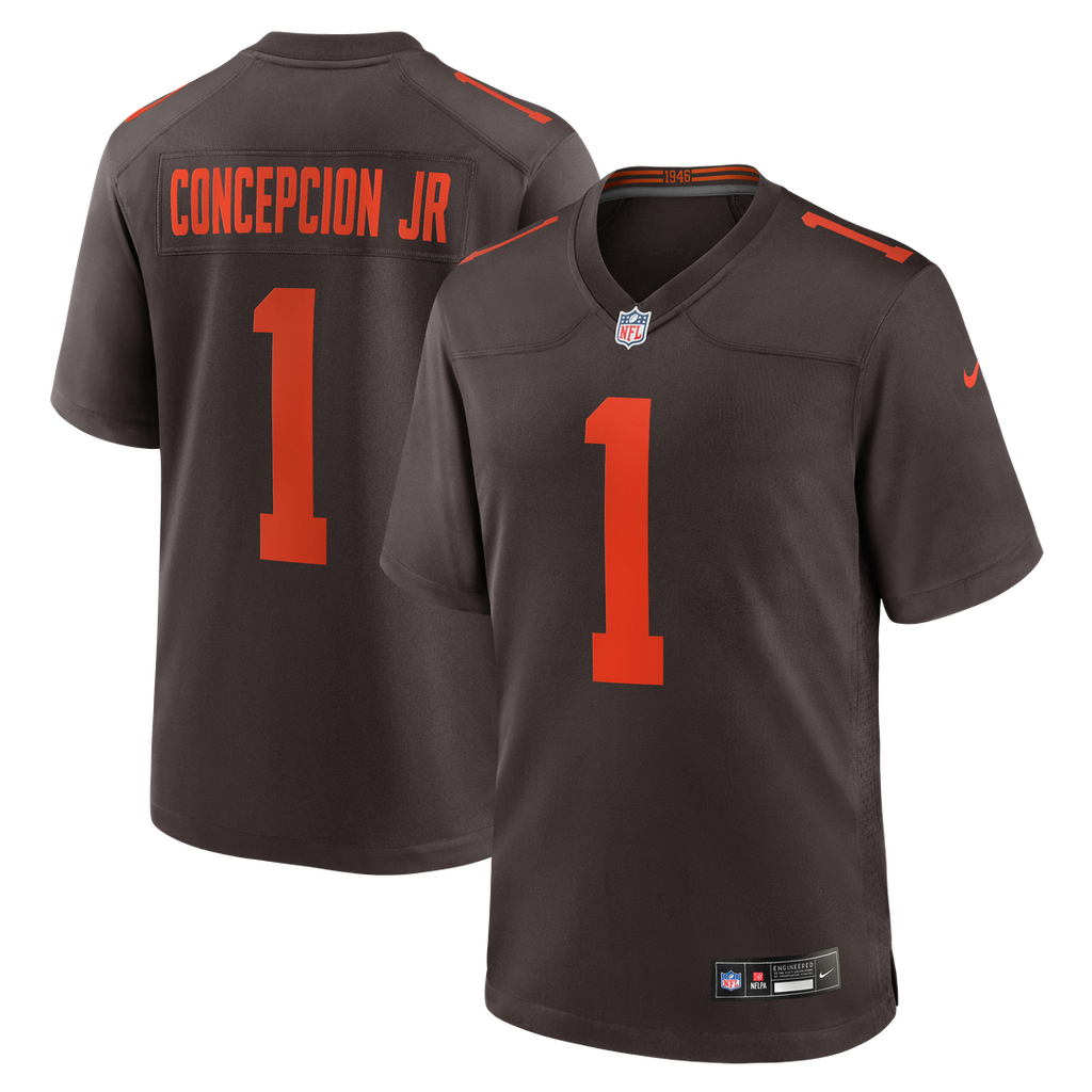 Cleveland Browns KC Concepcion Jr. Nike Brown Alternate Game Jersey product image 1, provided for visual reference and