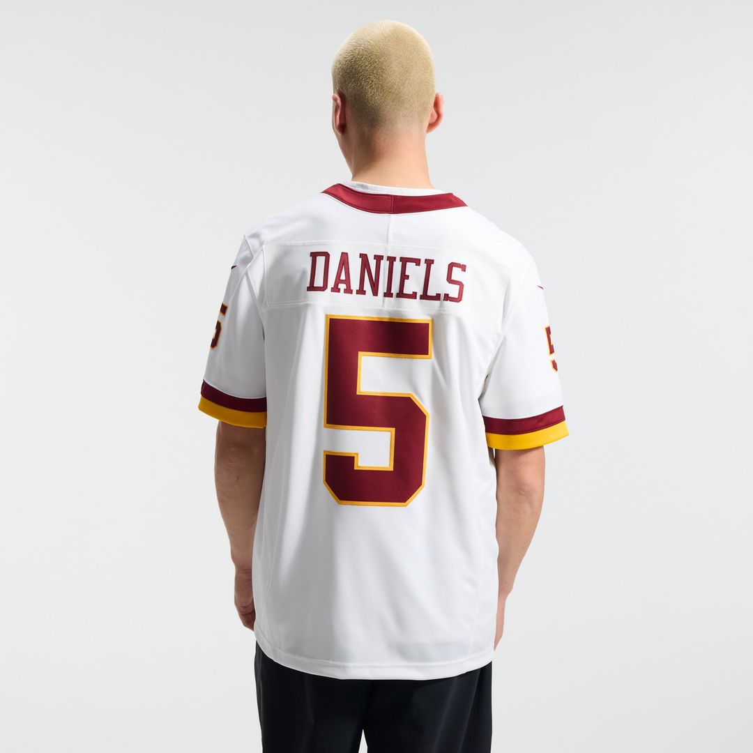 Washington Commanders Jayden Daniels Nike White Vapor F.U.S.E. Stitched Limited Jersey product image 3, provided for visual