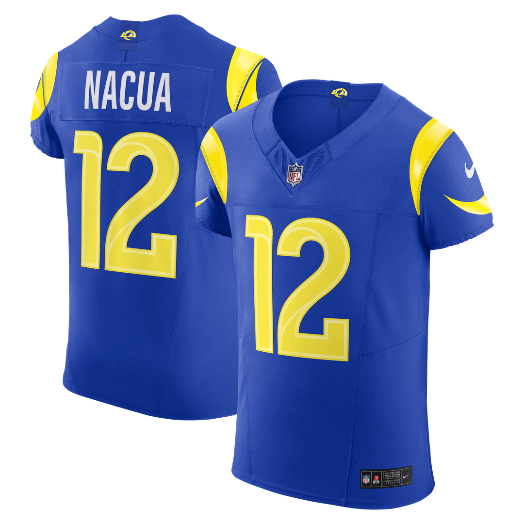 Los Angeles Rams Puka Nacua Nike Royal Team Vapor F.U.S.E. Elite Jersey product image 1, provided for visual reference and