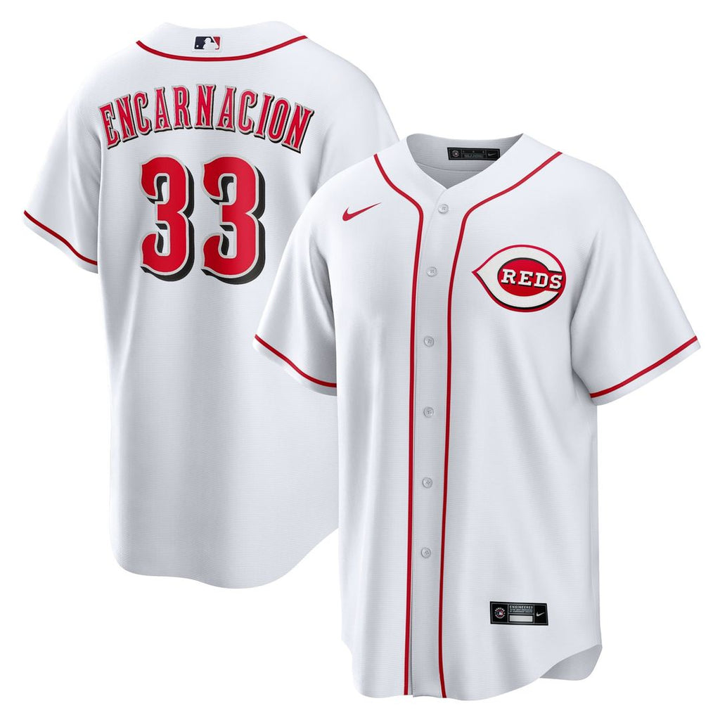 Cincinnati Reds Christian Encarnacion-Strand Nike White Home Replica Jersey product image 1, provided for visual reference