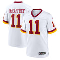 Washington Commanders Luke McCaffrey Nike White Game Super Bowl Era Jersey product image 1, provided for visual reference