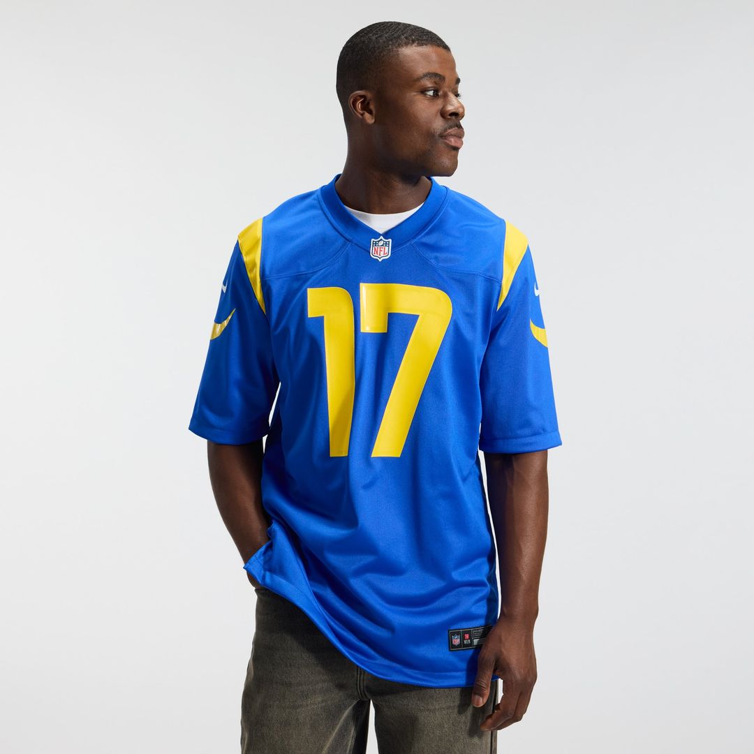 Los Angeles Rams Davante Adams Nike Royal Team Game Player Jersey product image 2, provided for visual reference and product