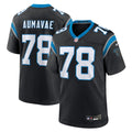 Carolina Panthers Popo Aumavae Nike Black Team Game Jersey product image 1, provided for visual reference and product detail