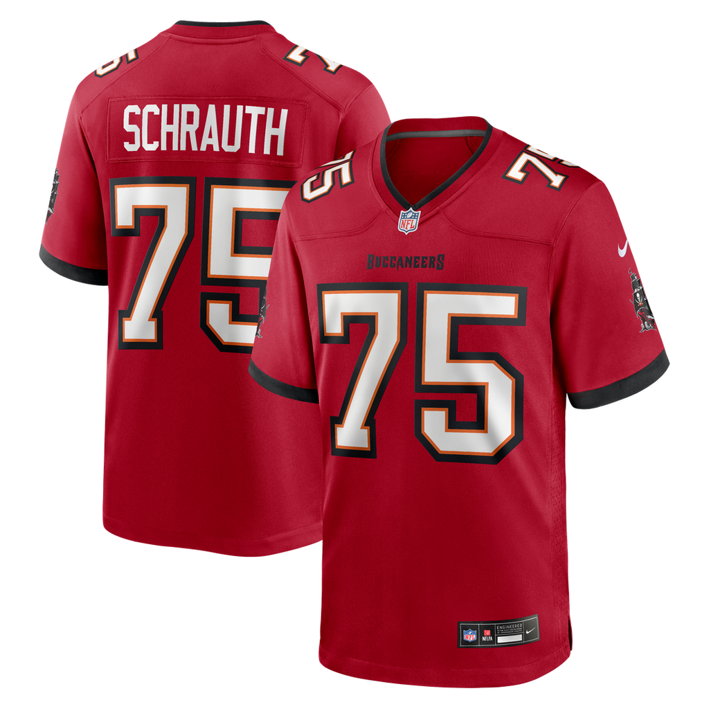 Tampa Bay Buccaneers Billy Schrauth Nike Red Team Game Jersey product image 1, provided for visual reference and product