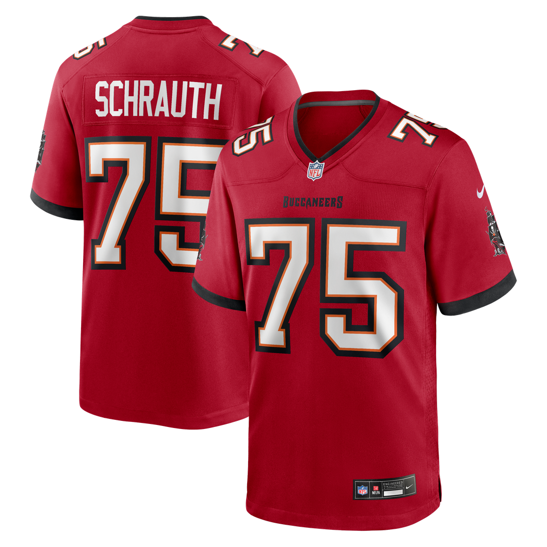 Tampa Bay Buccaneers Billy Schrauth Nike Red Team Game Jersey product image 1, provided for visual reference and product
