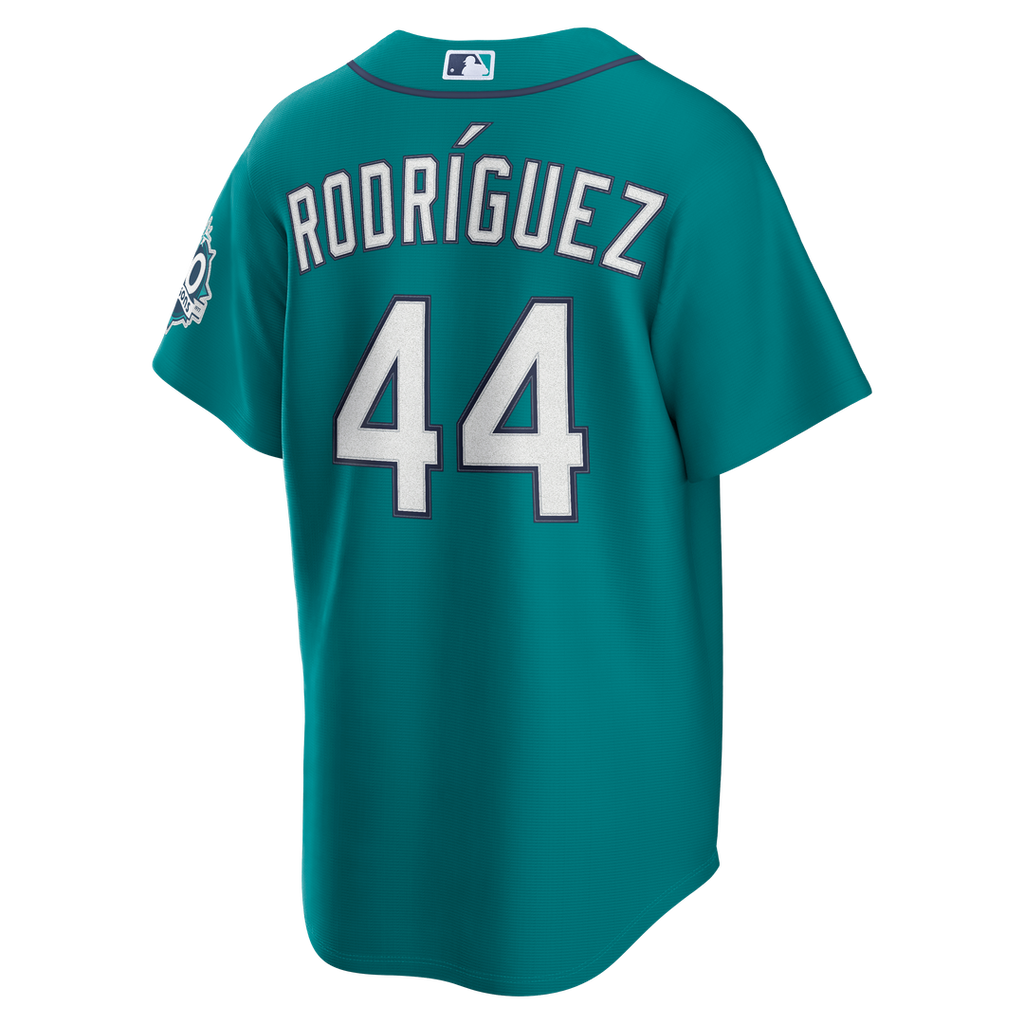 Seattle Mariners Julio Rodríguez Nike Teal Alternate Stadium 50th Season Patch Jersey product image 6, provided for visual