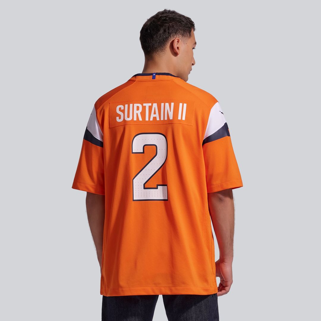 Denver Broncos Patrick Surtain II Nike Orange Team Game Jersey product image 3, provided for visual reference and product