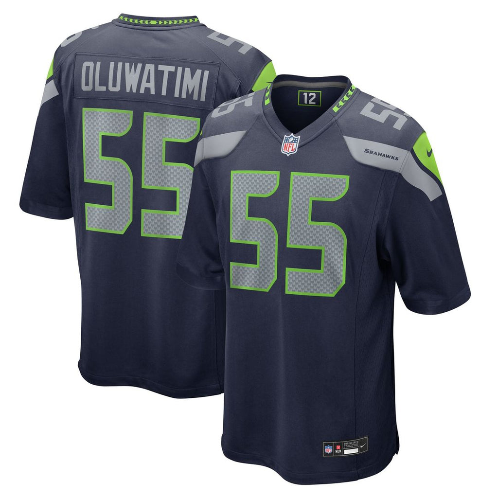 Seattle Seahawks Olu Oluwatimi Nike College Navy Team Game Jersey product image 1, provided for visual reference and product