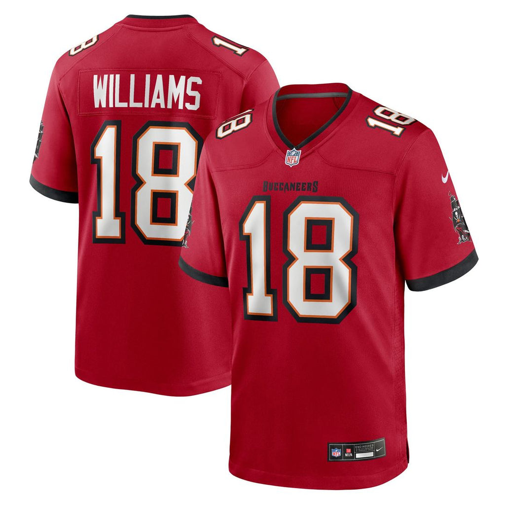 Tampa Bay Buccaneers Josh Williams Nike Red Team Game Jersey product image 1, provided for visual reference and product