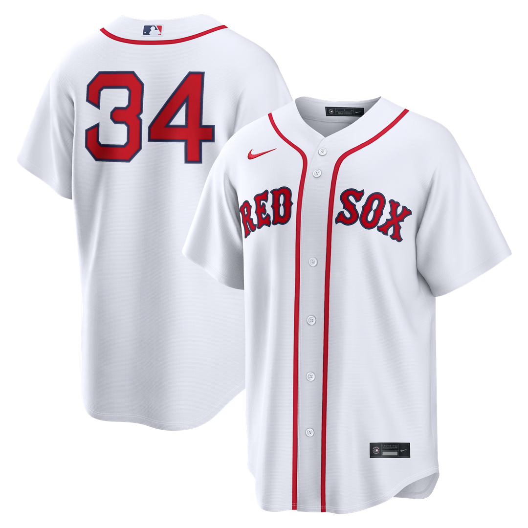 Boston Red Sox David Ortiz Nike White Home Replica Jersey product image 1, provided for visual reference and product detail