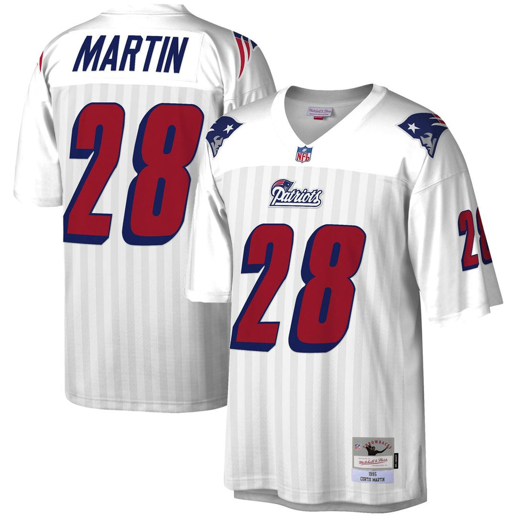 New England Patriots Curtis Martin Mitchell & Ness White Legacy Replica Jersey product image 1, provided for visual