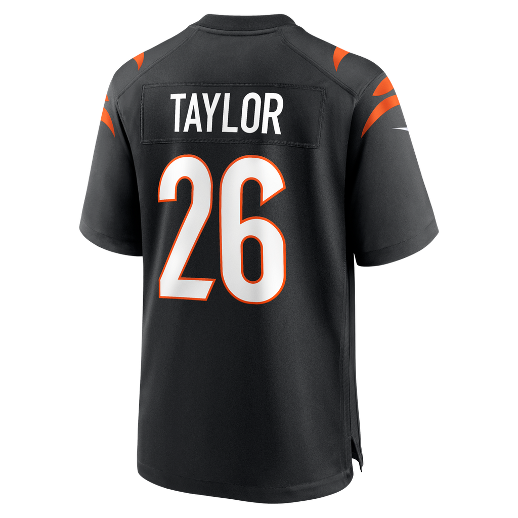 Cincinnati Bengals Ja'Sir Taylor Nike Black Team Game Jersey product image 3, provided for visual reference and product