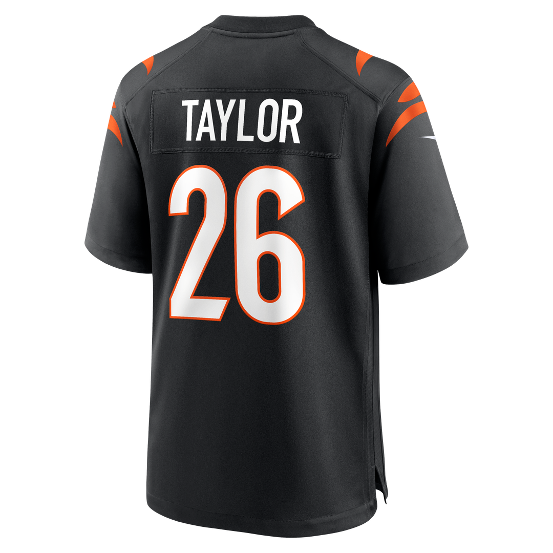Cincinnati Bengals Ja'Sir Taylor Nike Black Team Game Jersey product image 3, provided for visual reference and product