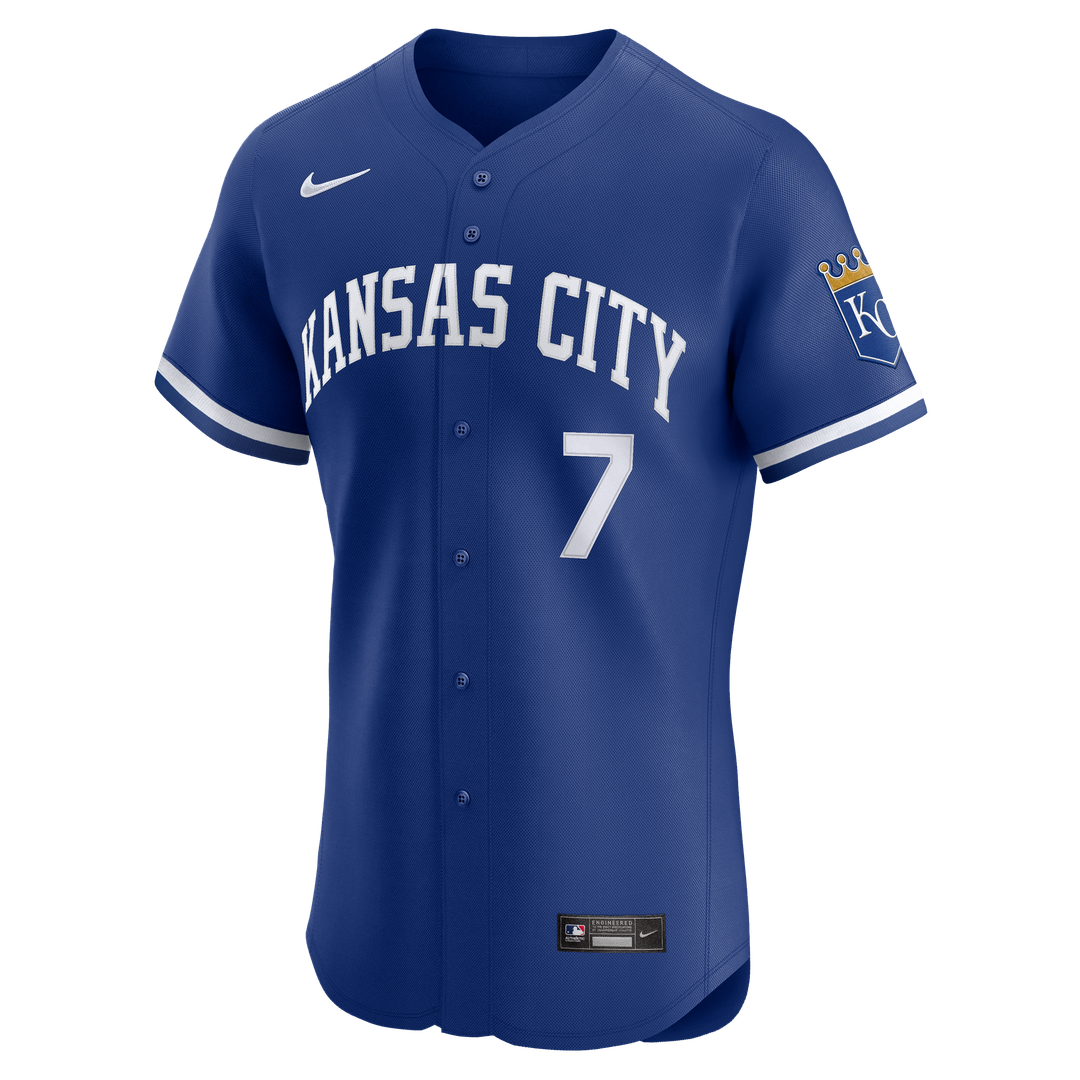 Kansas City Royals Bobby Witt Jr. Nike White Home Elite Player Jersey product image 8, provided for visual reference and