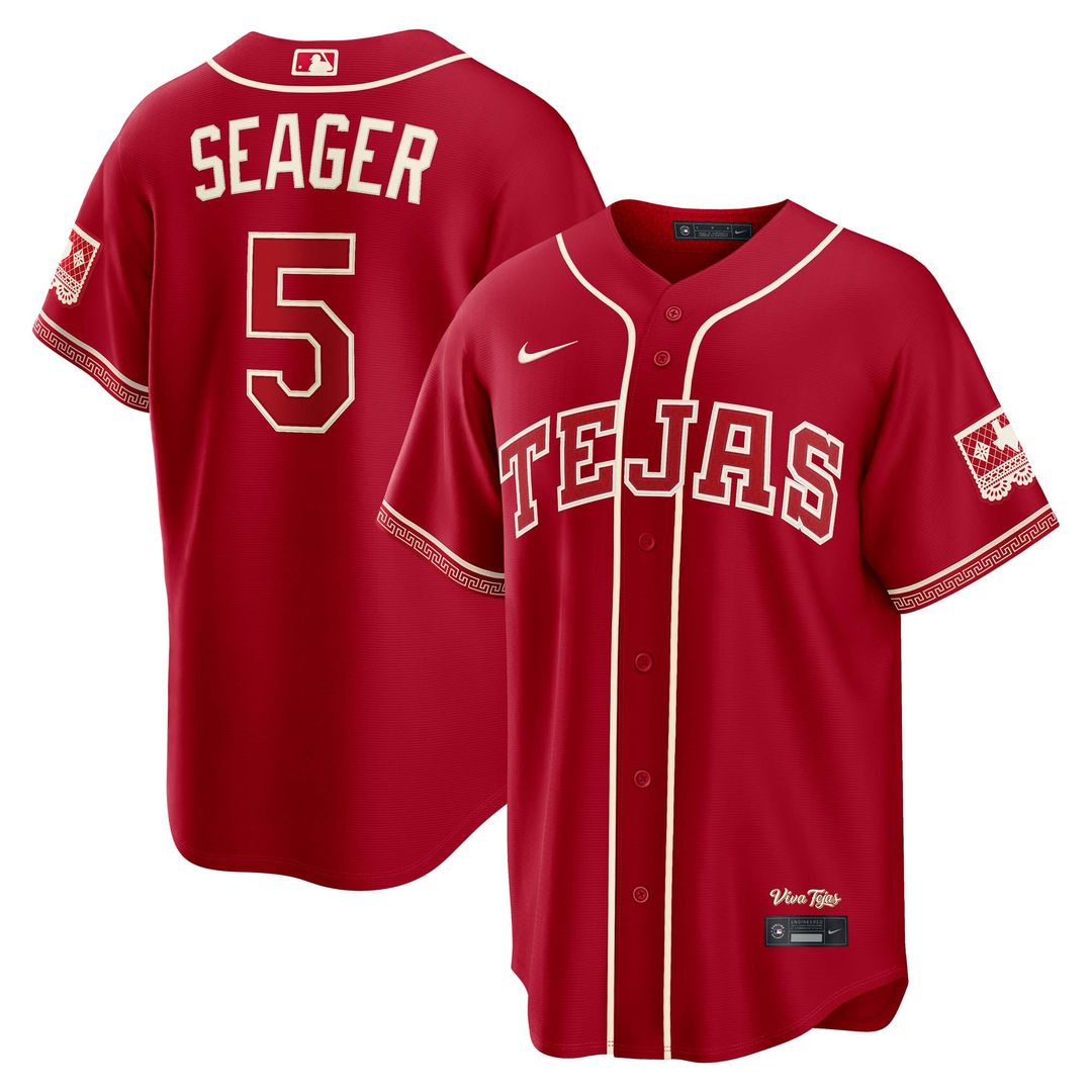Texas Rangers Corey Seager Nike Red 2026 City Connect Stadium Jersey product image 1, provided for visual reference and