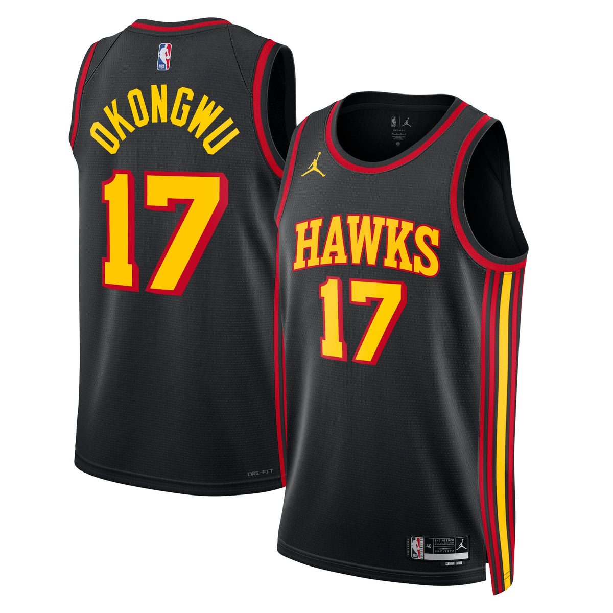 Atlanta Hawks Jordan Statement Edition Swingman Jersey - Black - Onyeka Okongwu - Unisex product image 1, provided for