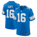 Detroit Lions Jared Goff Nike Blue Game Jersey product image 1, provided for visual reference and product detail review