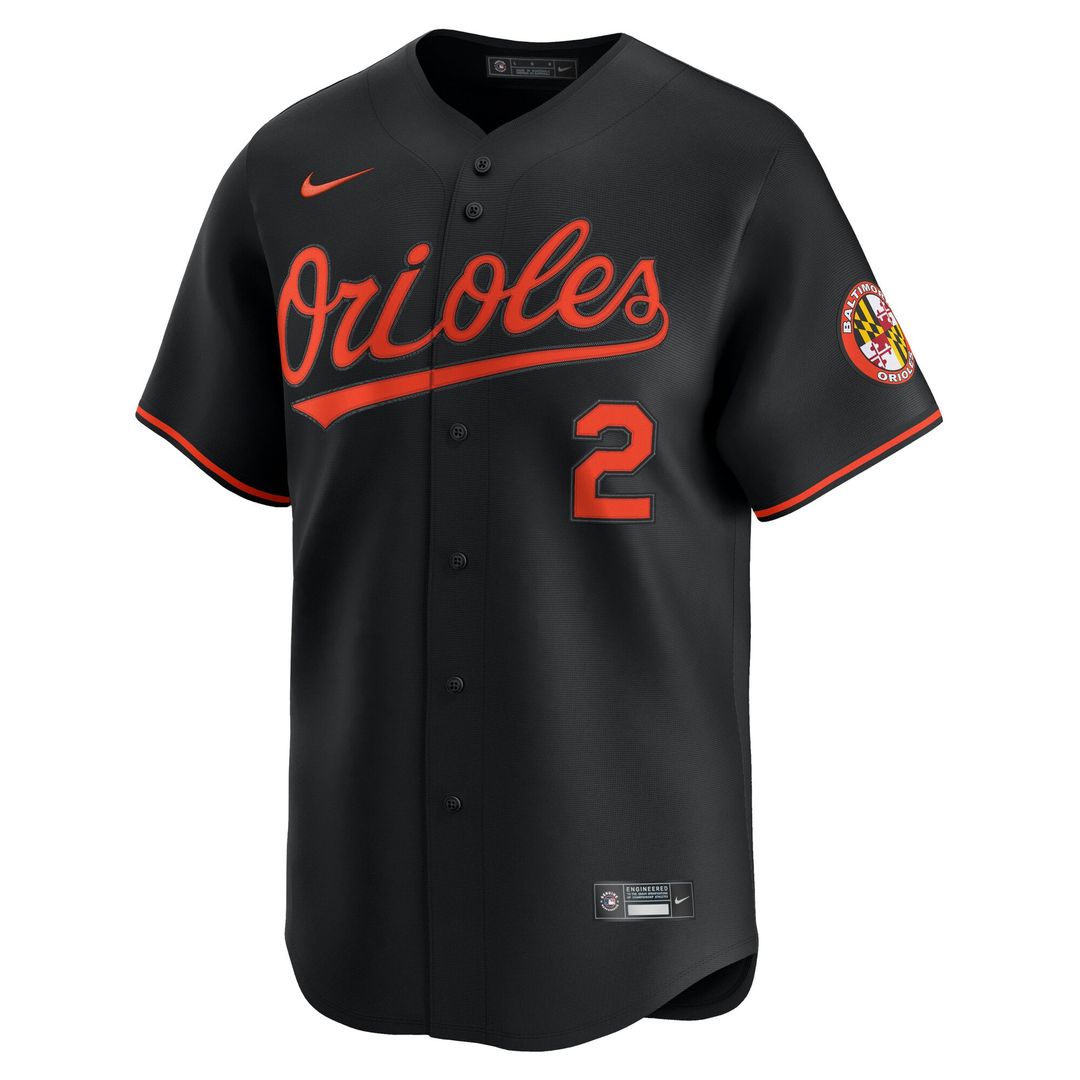 Baltimore Orioles Gunnar Henderson Nike Black Alternate Limited Player Jersey product image 2, provided for visual reference