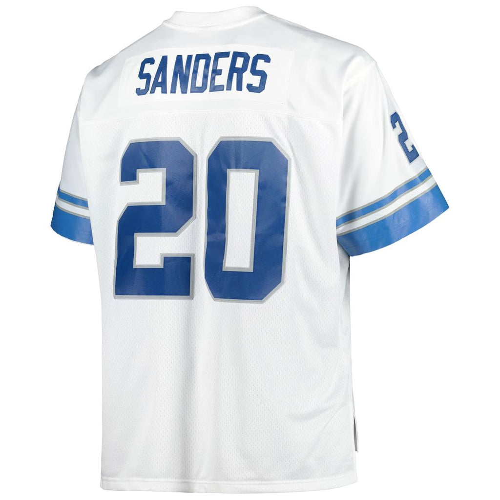 Detroit Lions Barry Sanders Mitchell & Ness Blue Big & Tall 1996 Retired Player Replica Jersey product image 9, provided for