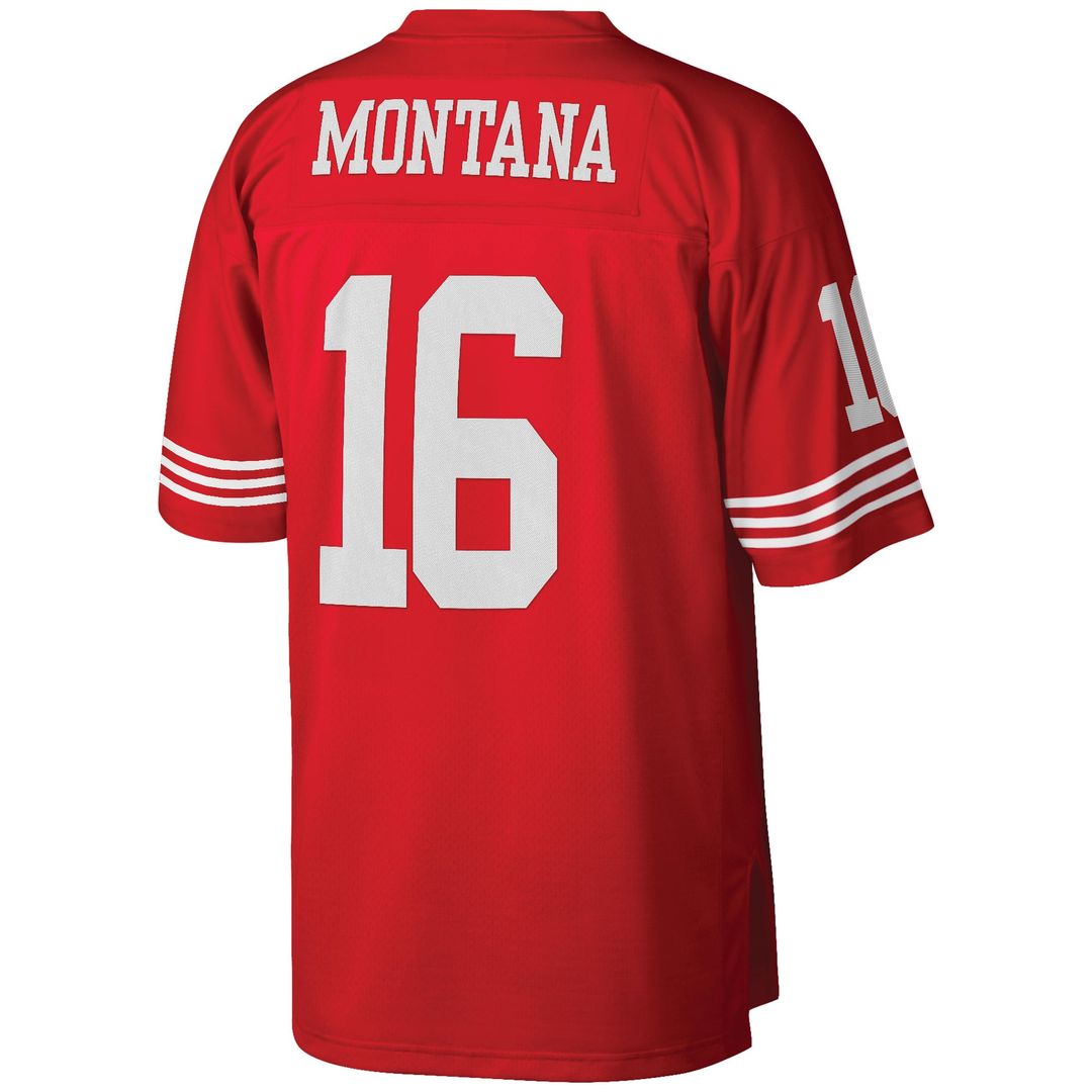 San Francisco 49ers Joe Montana Mitchell & Ness Scarlet Big & Tall 1990 Retired Player Replica Jersey product image 3,