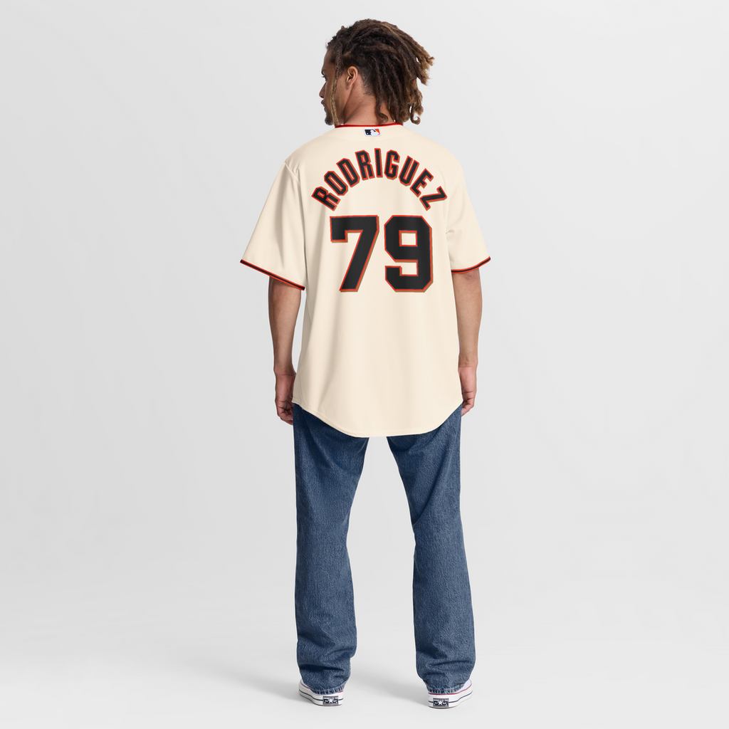 San Francisco Giants Jesus Rodriguez Nike Cream Home Replica Jersey product image 3, provided for visual reference and