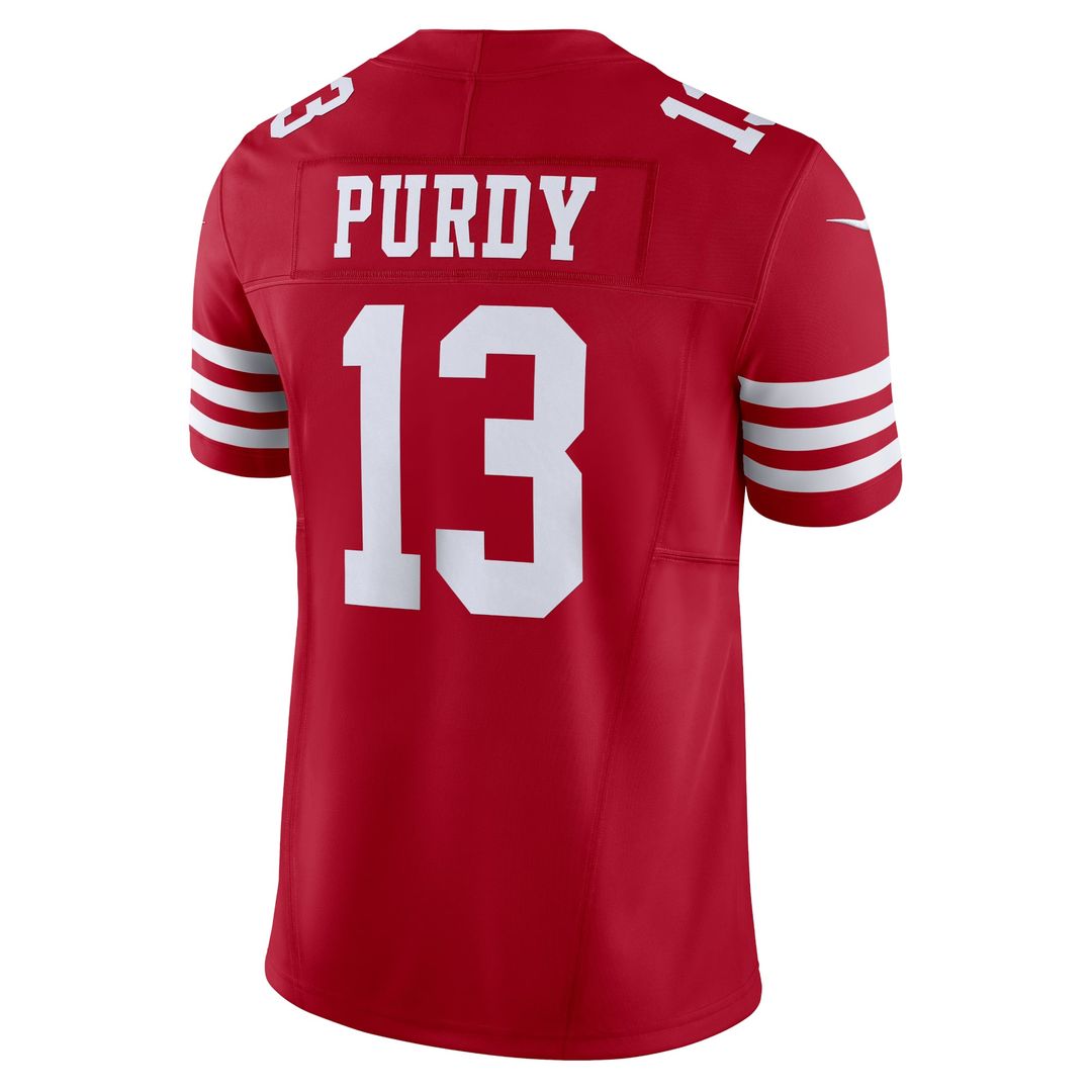 San Francisco 49ers Brock Purdy Nike Scarlet Vapor F.U.S.E. Limited Jersey product image 3, provided for visual reference