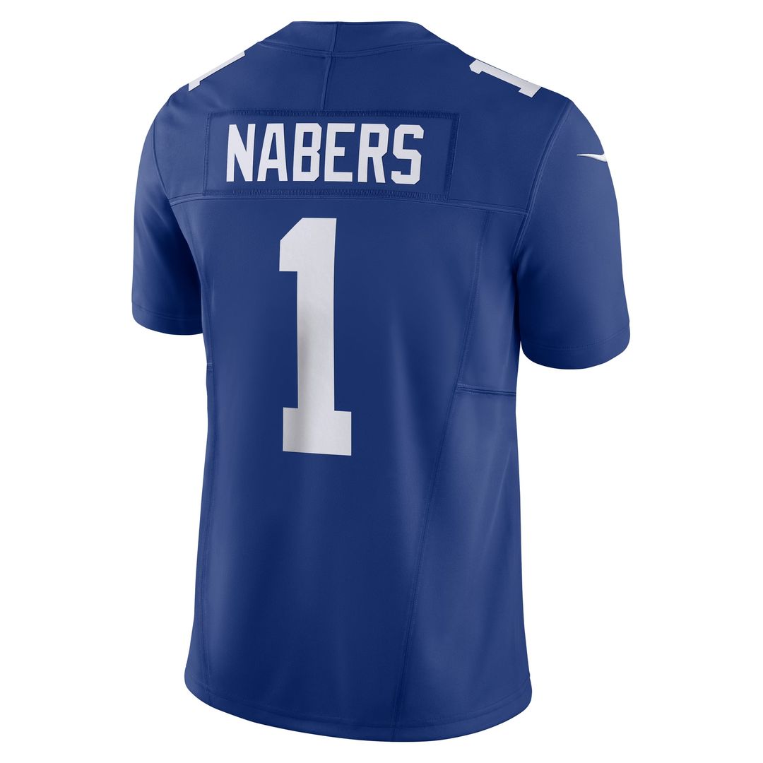 New York Giants Malik Nabers Nike Royal Vapor F.U.S.E. Limited Jersey product image 3, provided for visual reference and