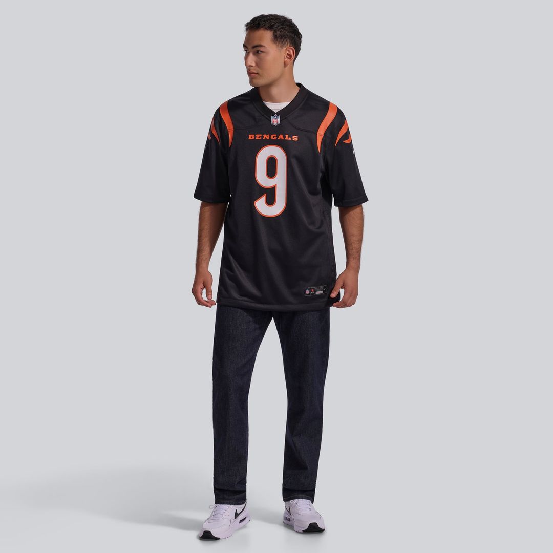 Cincinnati Bengals Joe Burrow Nike Black Player Game Jersey product image 18, provided for visual reference and product
