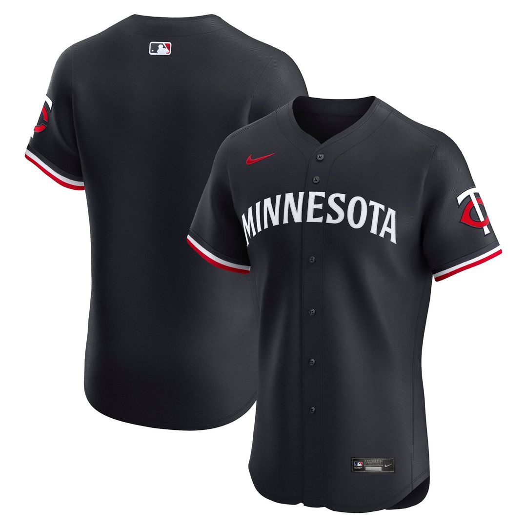 Minnesota Twins Nike Navy Alternate 2 Elite Jersey product image 1, provided for visual reference and product detail review