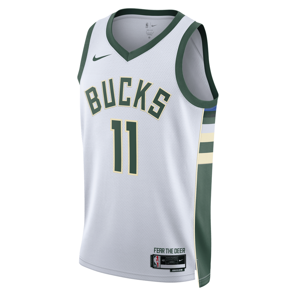 Milwaukee Bucks Association Edition Swingman Jersey - White - Tyler Herro - Unisex product image 3, provided for visual