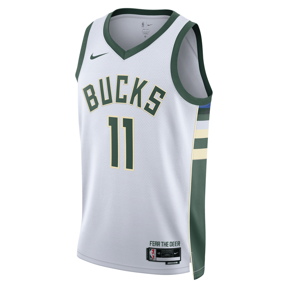 Milwaukee Bucks Association Edition Swingman Jersey - White - Tyler Herro - Unisex product image 3, provided for visual