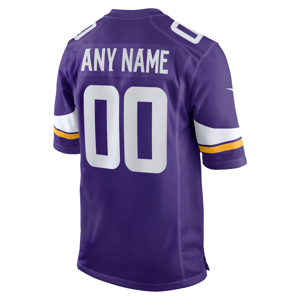 Minnesota Vikings Nike Purple Custom Game Jersey product image 3, provided for visual reference and product detail review