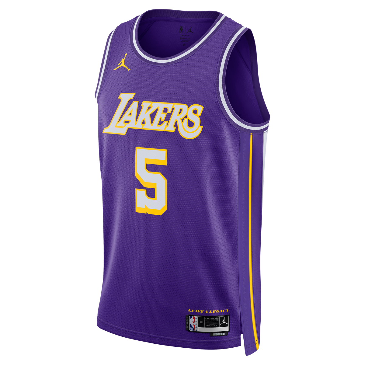 Los Angeles Lakers Jordan Brand Statement Edition Jersey - Purple - Quentin Grimes - Unisex product image 3, provided for