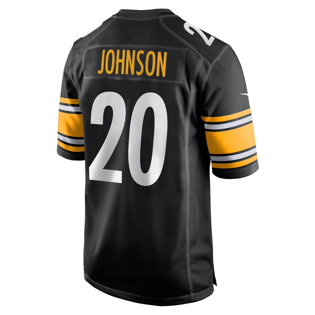 Pittsburgh Steelers Kaleb Johnson Nike Black Team Game Jersey product image 3, provided for visual reference and product