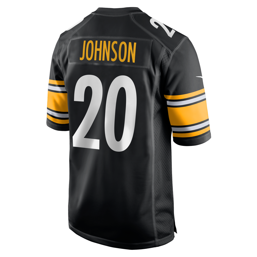 Pittsburgh Steelers Kaleb Johnson Nike Black Team Game Jersey product image 3, provided for visual reference and product