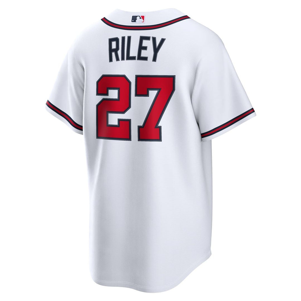 Atlanta Braves Austin Riley Nike White Home Replica Jersey product image 3, provided for visual reference and product detail