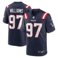 New England Patriots Milton Williams Nike Navy Game Player Jersey product image 1, provided for visual reference and product