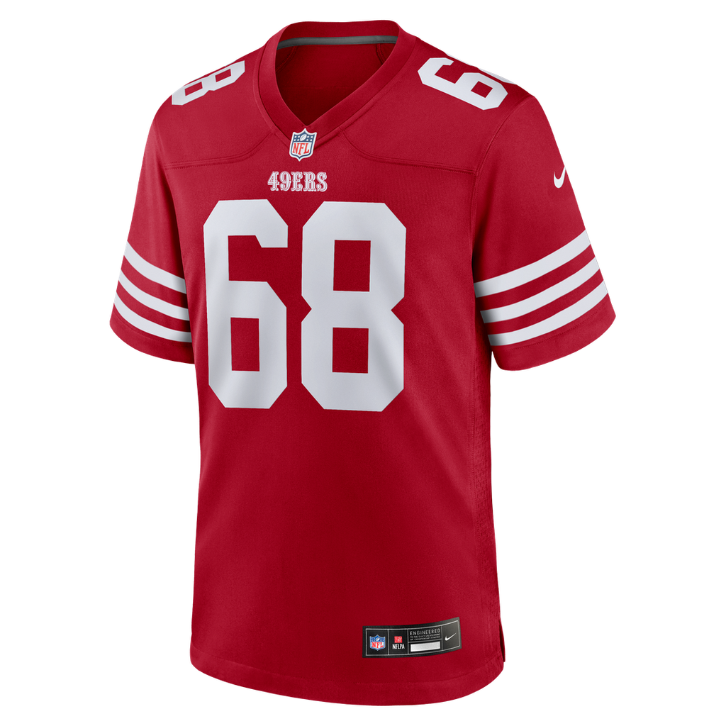 San Francisco 49ers Colton McKivitz Nike Scarlet Game Jersey product image 2, provided for visual reference and product