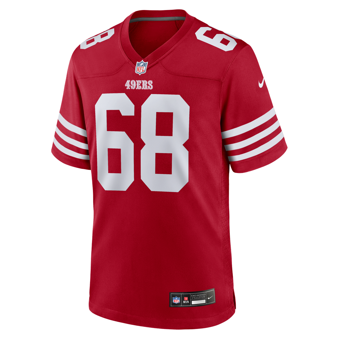 San Francisco 49ers Colton McKivitz Nike Scarlet Game Jersey product image 2, provided for visual reference and product