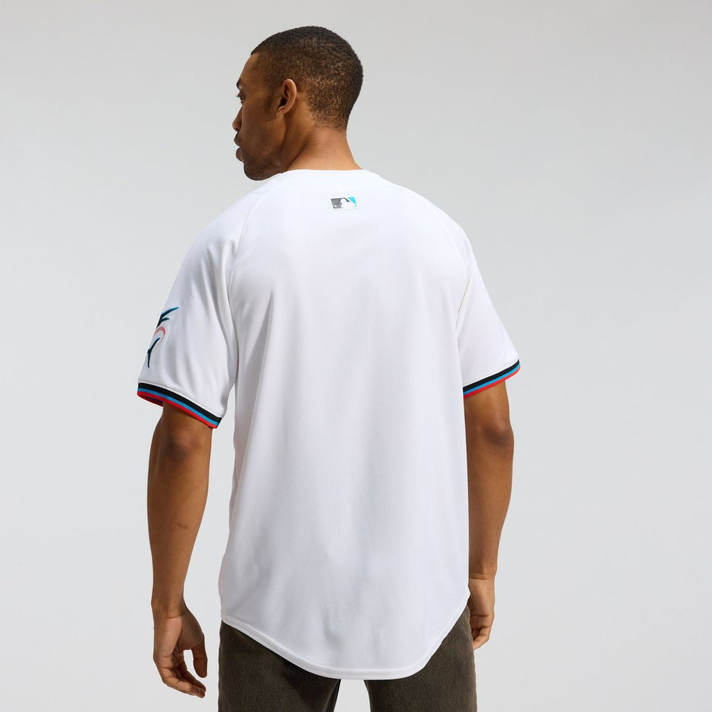 Miami Marlins Nike White Home Limited Jersey product image 2, provided for visual reference and product detail review