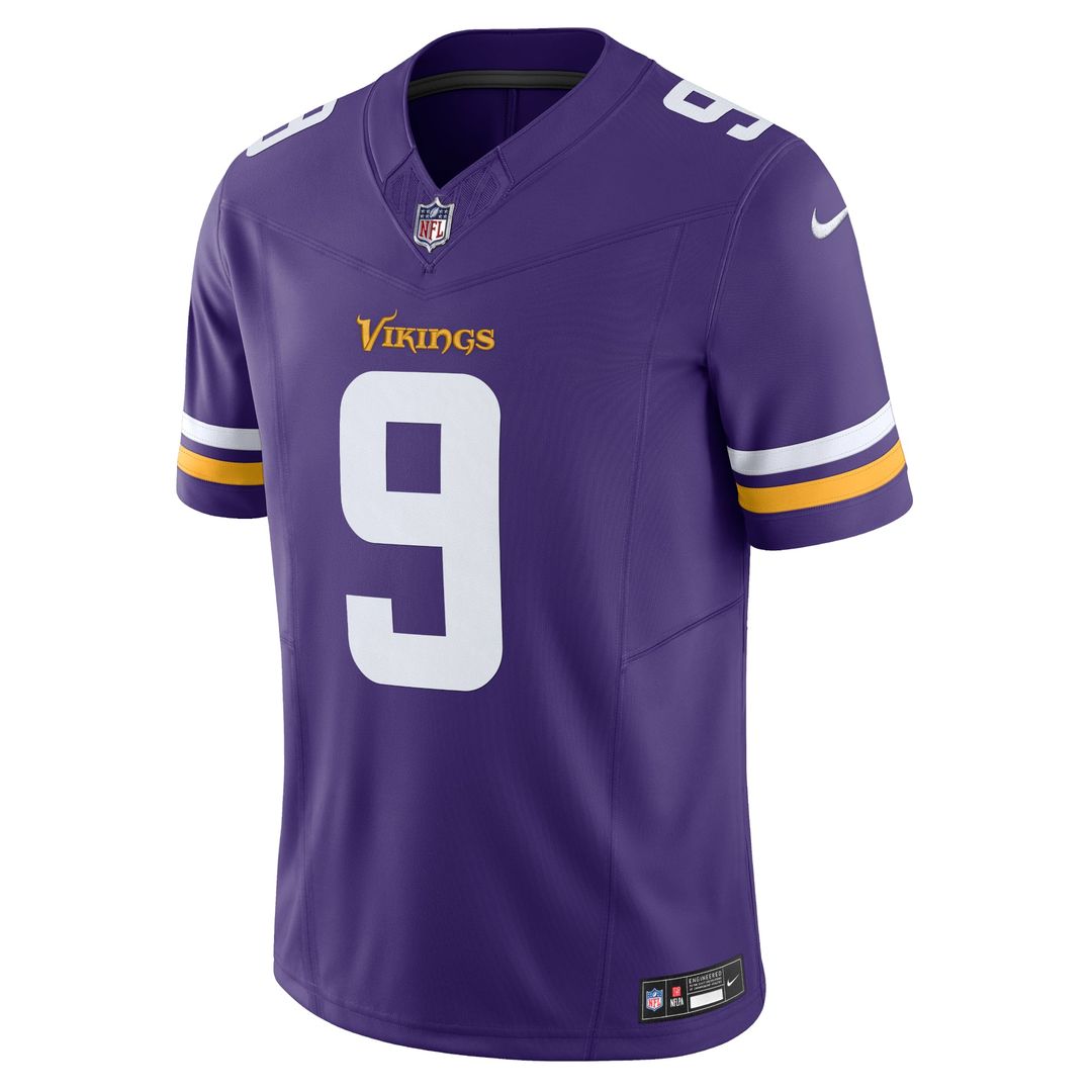 Minnesota Vikings J.J. McCarthy Nike White Vapor F.U.S.E. Limited Jersey product image 8, provided for visual reference and