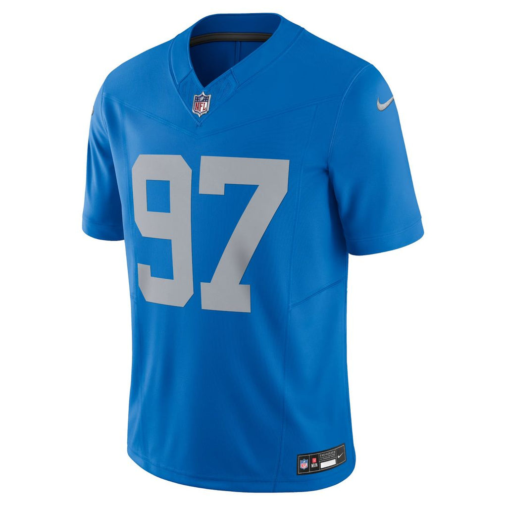 Detroit Lions Aidan Hutchinson Nike Blue Vapor F.U.S.E. Alternate Limited Jersey product image 2, provided for visual