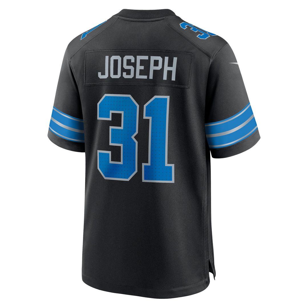 Detroit Lions Kerby Joseph Nike Black Alternate Game Jersey product image 6, provided for visual reference and product