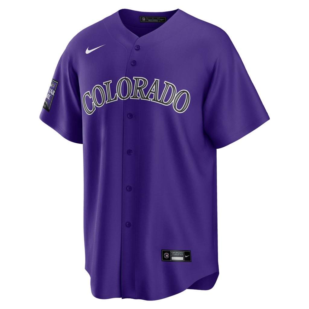 Colorado Rockies Nike Purple Alternate Replica Team Jersey product image 5, provided for visual reference and product detail